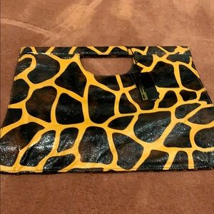 Jungle print clutch
